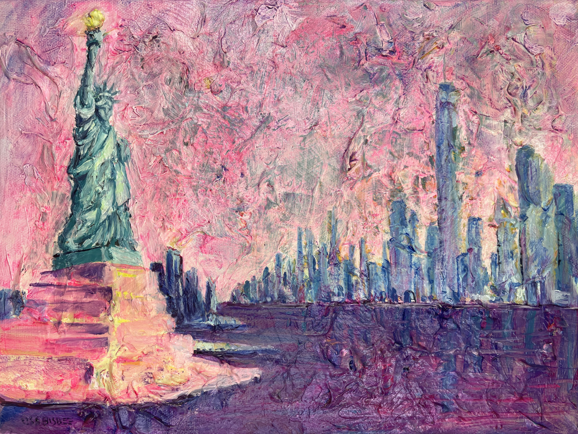 Statue of Liberty with Freedom Tower Statue of Liberty with Freedom Tower